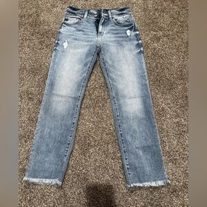 KanCan Light Blue Distressed Straight Leg Jeans
